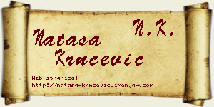 Nataša Krnčević vizit kartica